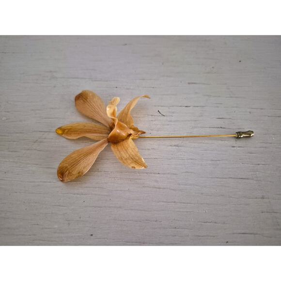 Vintage Real Orchid Stick Pin - Picture 4 of 5